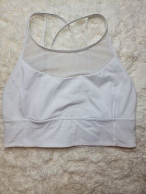 lululemon athletica White Mesh-Back Sports Bralette